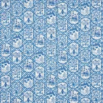 Schumacher 178571 Ting Ting Blue fabric swatch