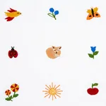 Schumacher 81500 Tiny Things Embroidery Multi fabric swatch