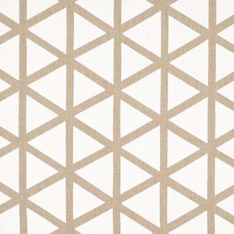 Schumacher 83460 Tipton Appliqué Flax fabric swatch