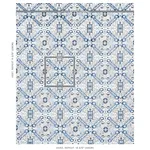 Schumacher 80601 Tiraz Velvet Indigo fabric swatch