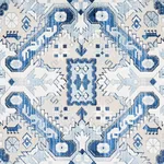 Schumacher 80601 Tiraz Velvet Indigo fabric swatch