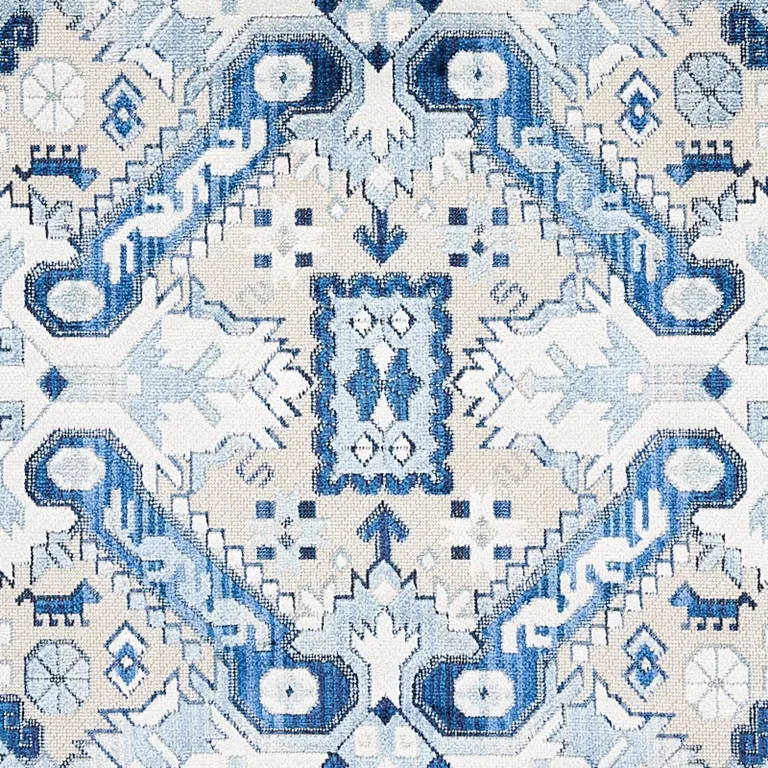 Schumacher 80601 Tiraz Velvet Indigo fabric swatch