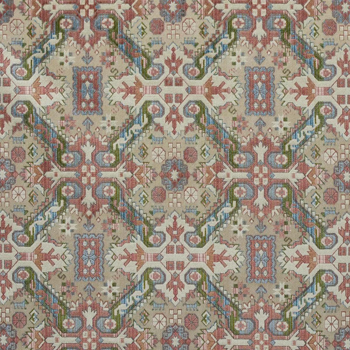 Schumacher 80602 Tiraz Velvet Multi fabric swatch