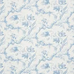 Schumacher 177400 Toile De Fleurs Delft fabric swatch