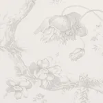 Schumacher 177401 Toile De Fleurs Grisaille fabric swatch