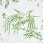 Schumacher 179571 Toile De La Prairie Green fabric swatch