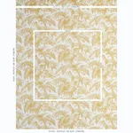 Schumacher 179510 Toile Tropique Gold fabric swatch