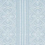 Schumacher 69733 Toledo Embroidery Chambray fabric swatch