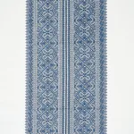 Schumacher 69734 Toledo Embroidery Navy fabric swatch