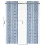 Schumacher 69734 Toledo Embroidery Navy fabric swatch