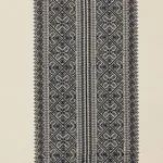 Schumacher 69730 Toledo Embroidery Noir fabric swatch