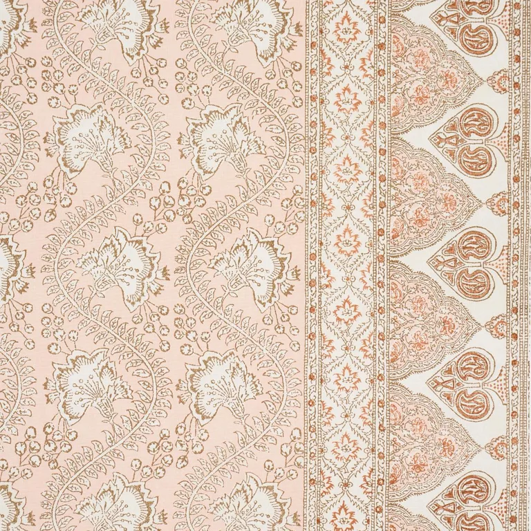 Schumacher 181343 Tombay Blush fabric swatch