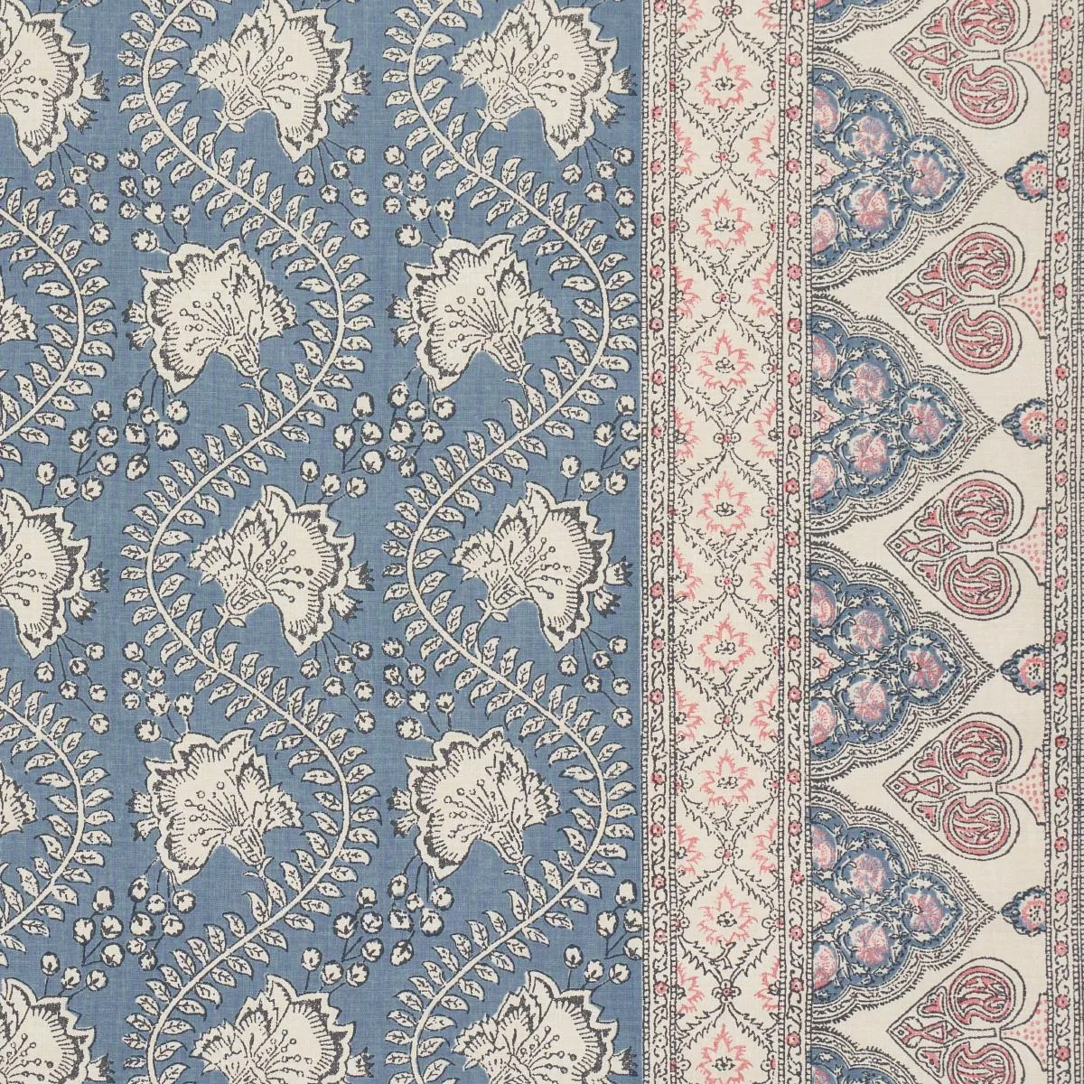 Schumacher 181340 Tombay Delft fabric swatch