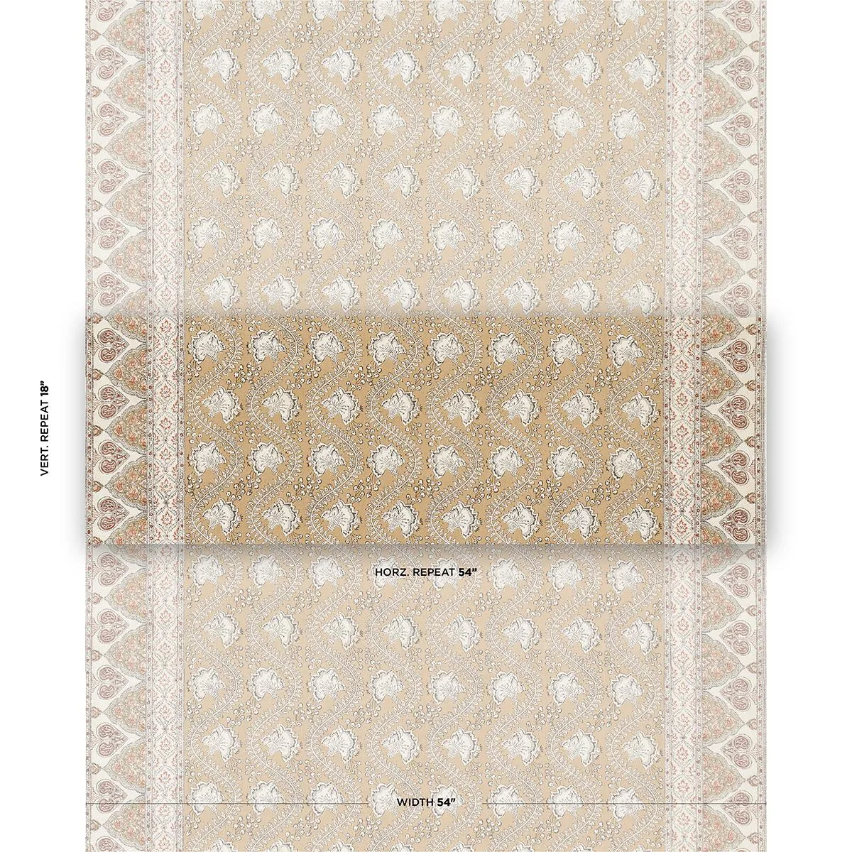 Schumacher 181342 Tombay Ochre fabric swatch