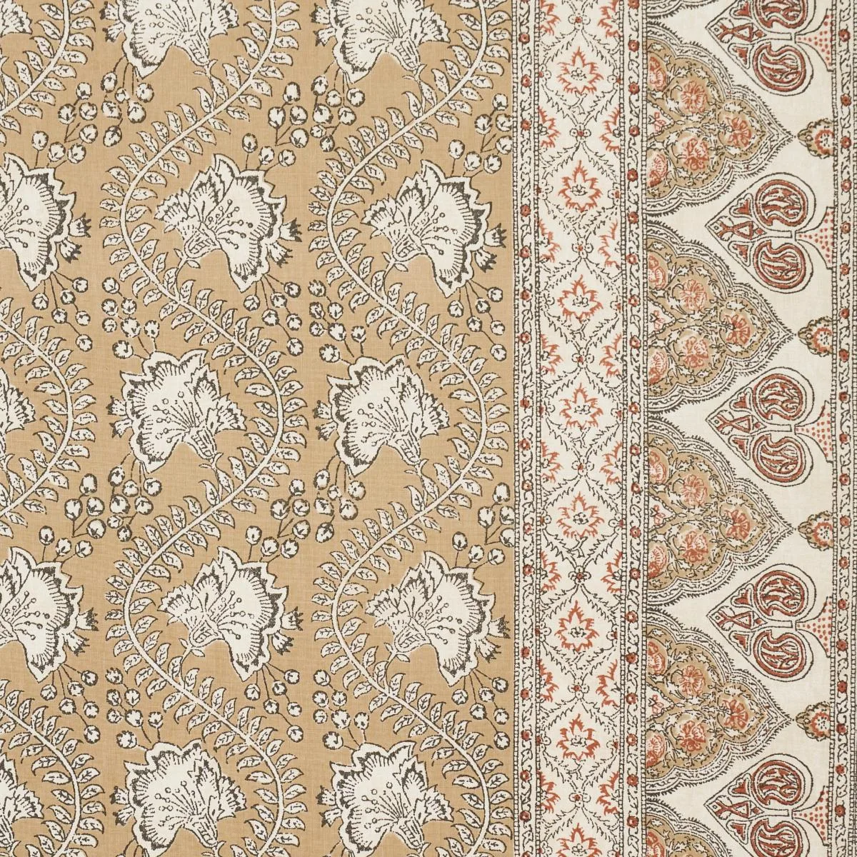 Schumacher 181342 Tombay Ochre fabric swatch