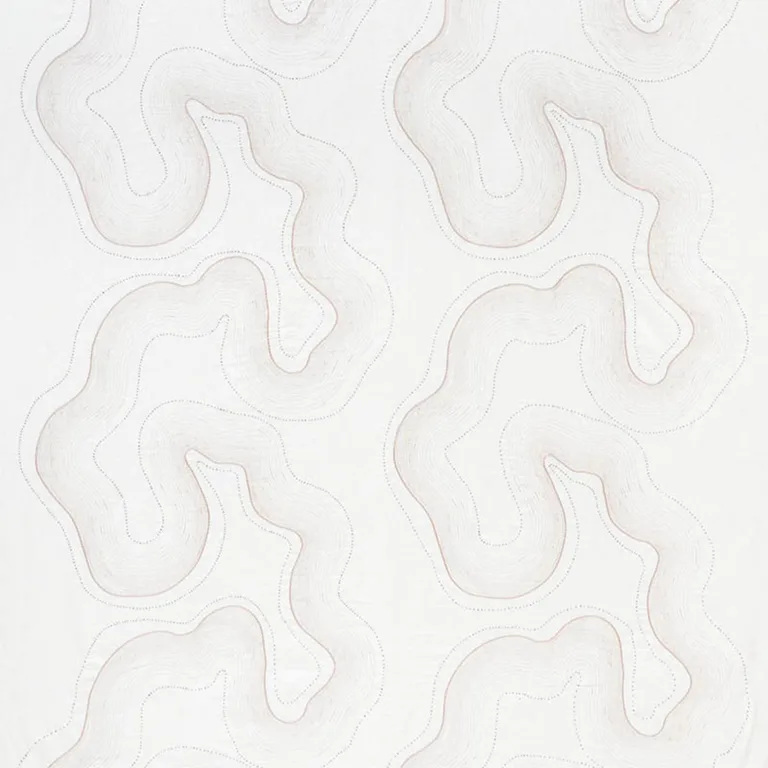 Schumacher 75900 Topo Beaded Sheer Blush fabric swatch