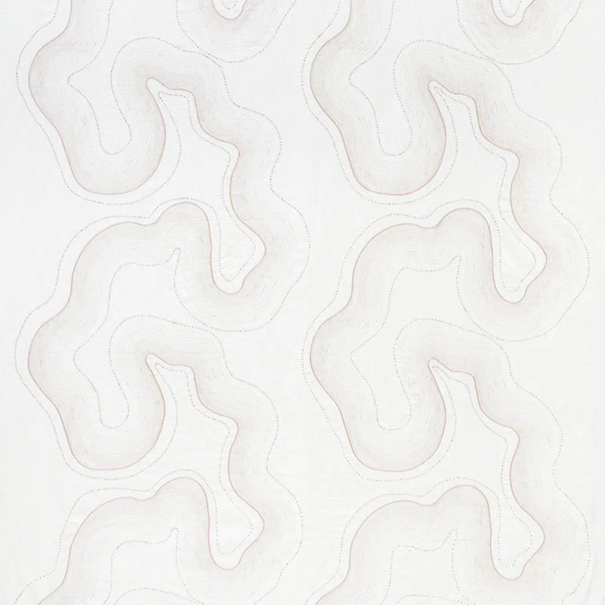 Schumacher 75900 Topo Beaded Sheer Blush fabric swatch