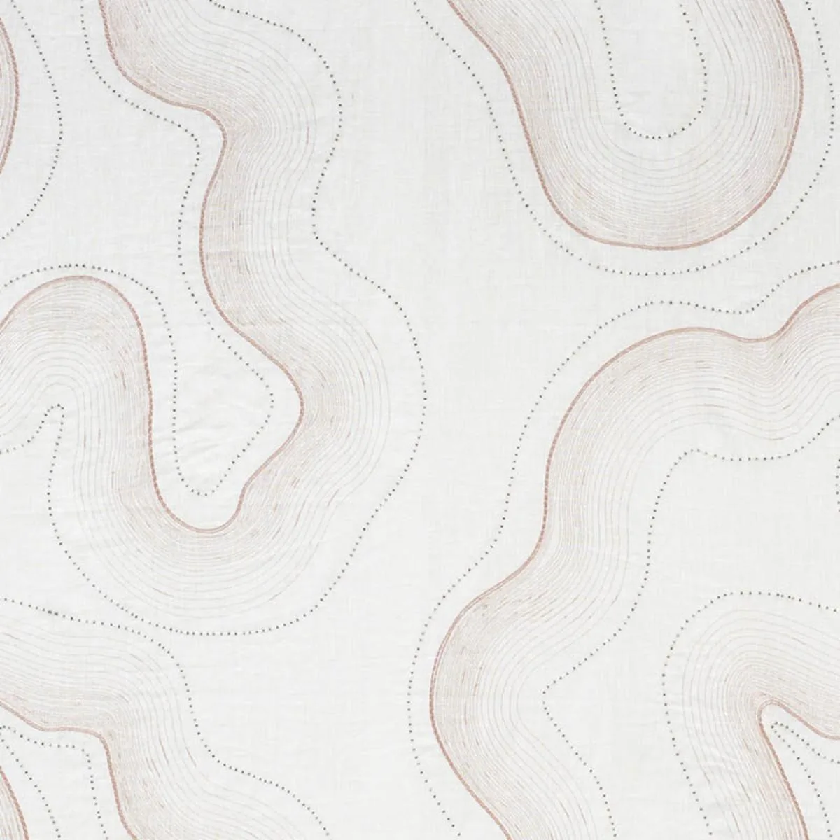 Schumacher 75900 Topo Beaded Sheer Blush fabric swatch