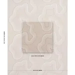 Schumacher 75902 Topo Beaded Sheer Natural fabric swatch