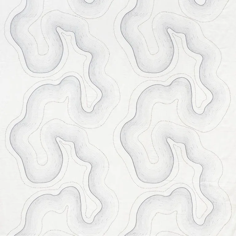Schumacher 75901 Topo Beaded Sheer Slate fabric swatch