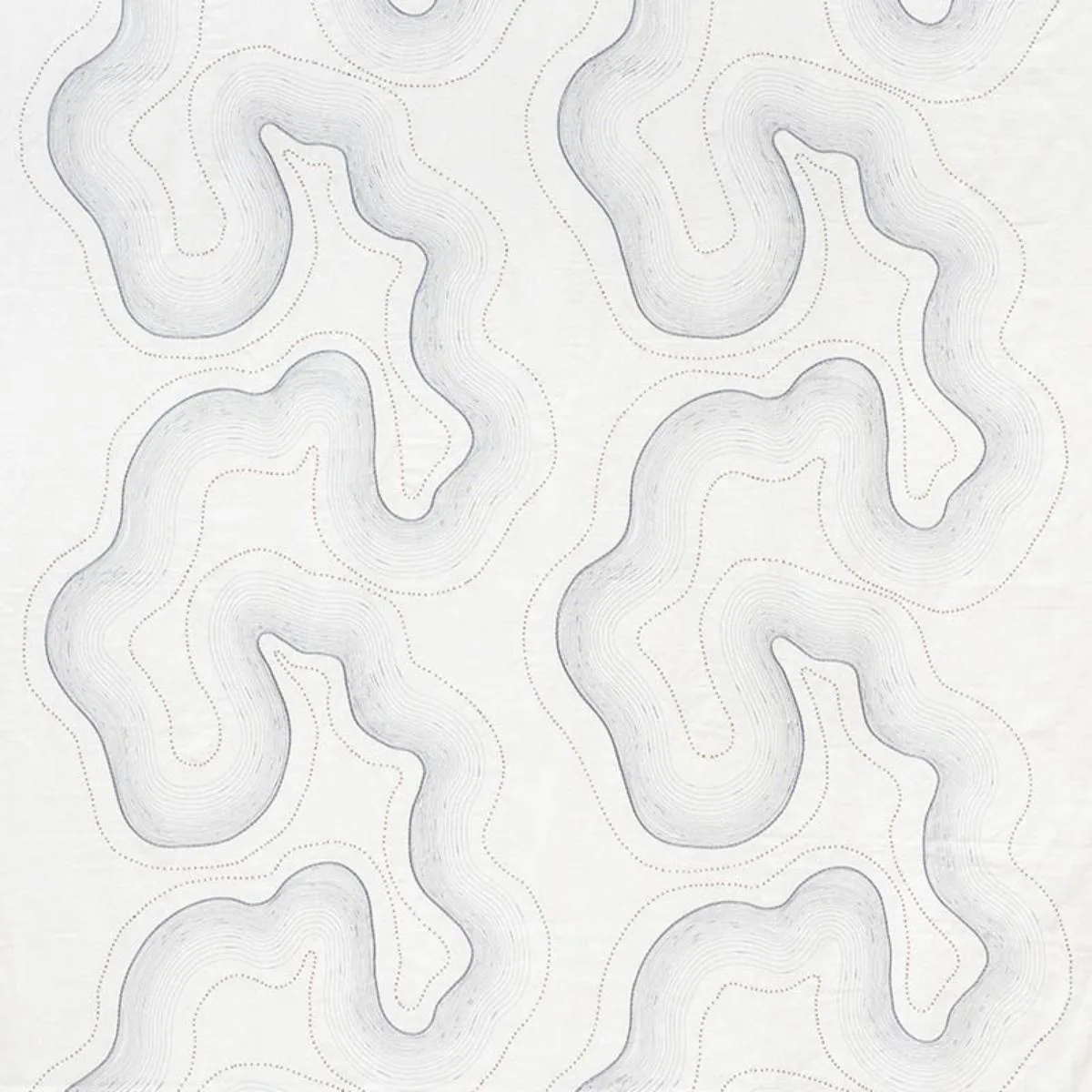 Schumacher 75901 Topo Beaded Sheer Slate fabric swatch