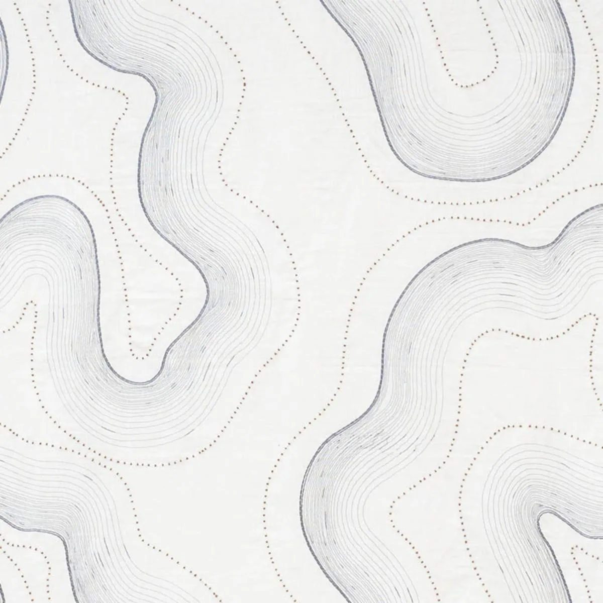 Schumacher 75901 Topo Beaded Sheer Slate fabric swatch