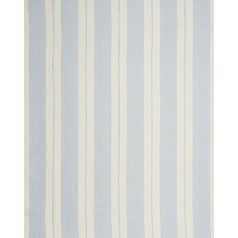 Schumacher 54161 Topsail Linen Stripe Sky Blue fabric swatch