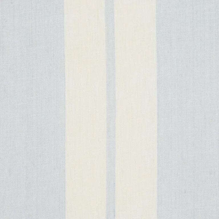 Schumacher 54161 Topsail Linen Stripe Sky Blue fabric swatch