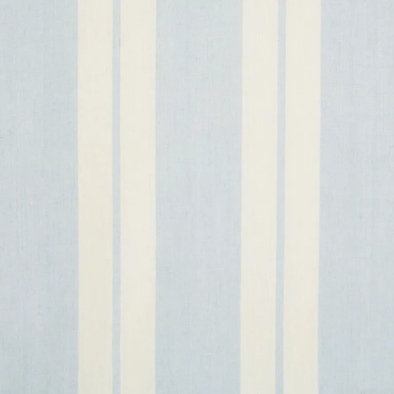 Schumacher 54161 Topsail Linen Stripe Sky Blue fabric swatch
