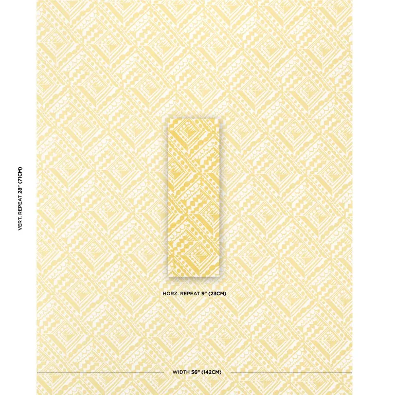 Schumacher 181490 Topsy Turvy Citron fabric swatch