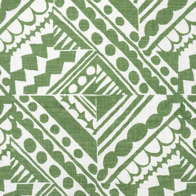 Schumacher 181491 Topsy Turvy Green fabric swatch