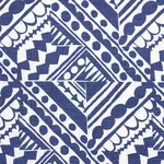 Schumacher 181492 Topsy Turvy Navy fabric swatch