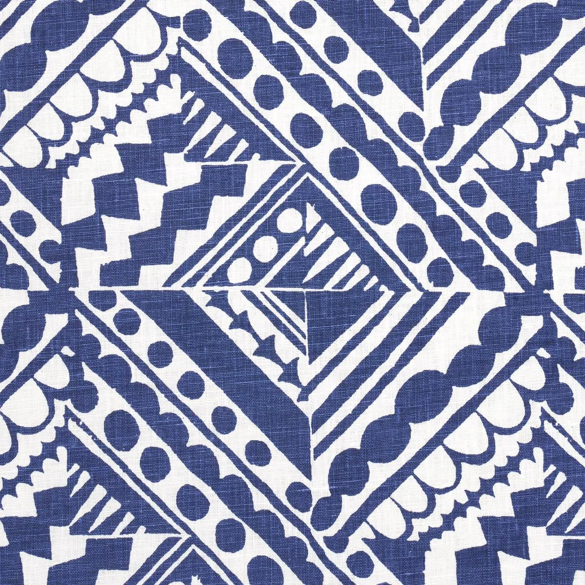 Schumacher 181492 Topsy Turvy Navy fabric swatch