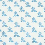 Schumacher 179331 Torbay Hand-Block Print Blue fabric swatch