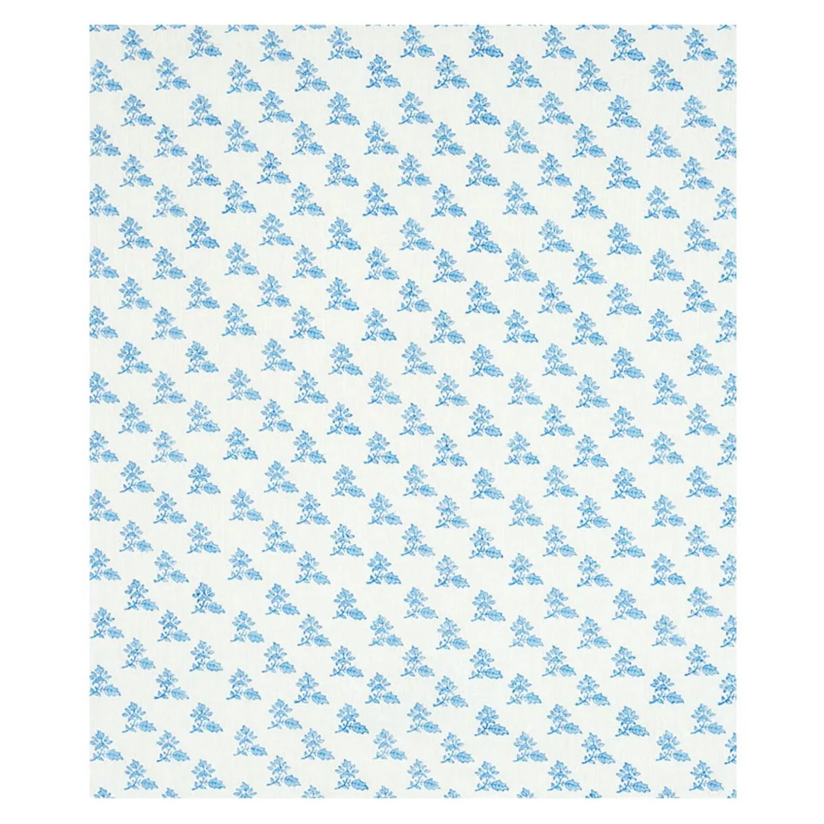 Schumacher 179331 Torbay Hand-Block Print Blue fabric swatch