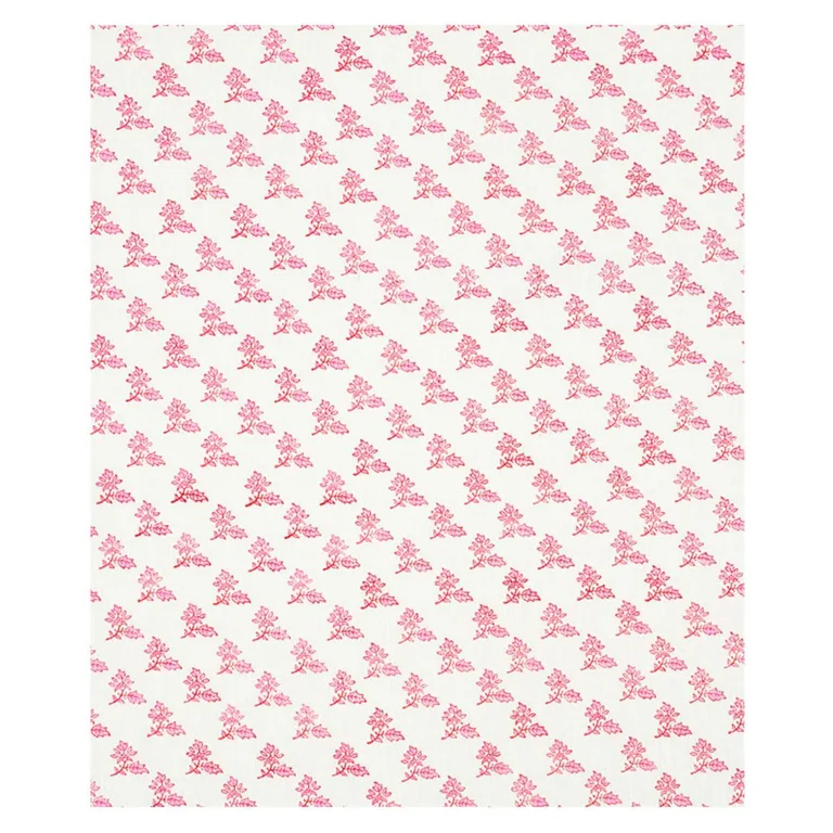 Schumacher 179332 Torbay Hand-Block Print Pink fabric swatch