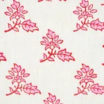 Schumacher 179332 Torbay Hand-Block Print Pink fabric swatch