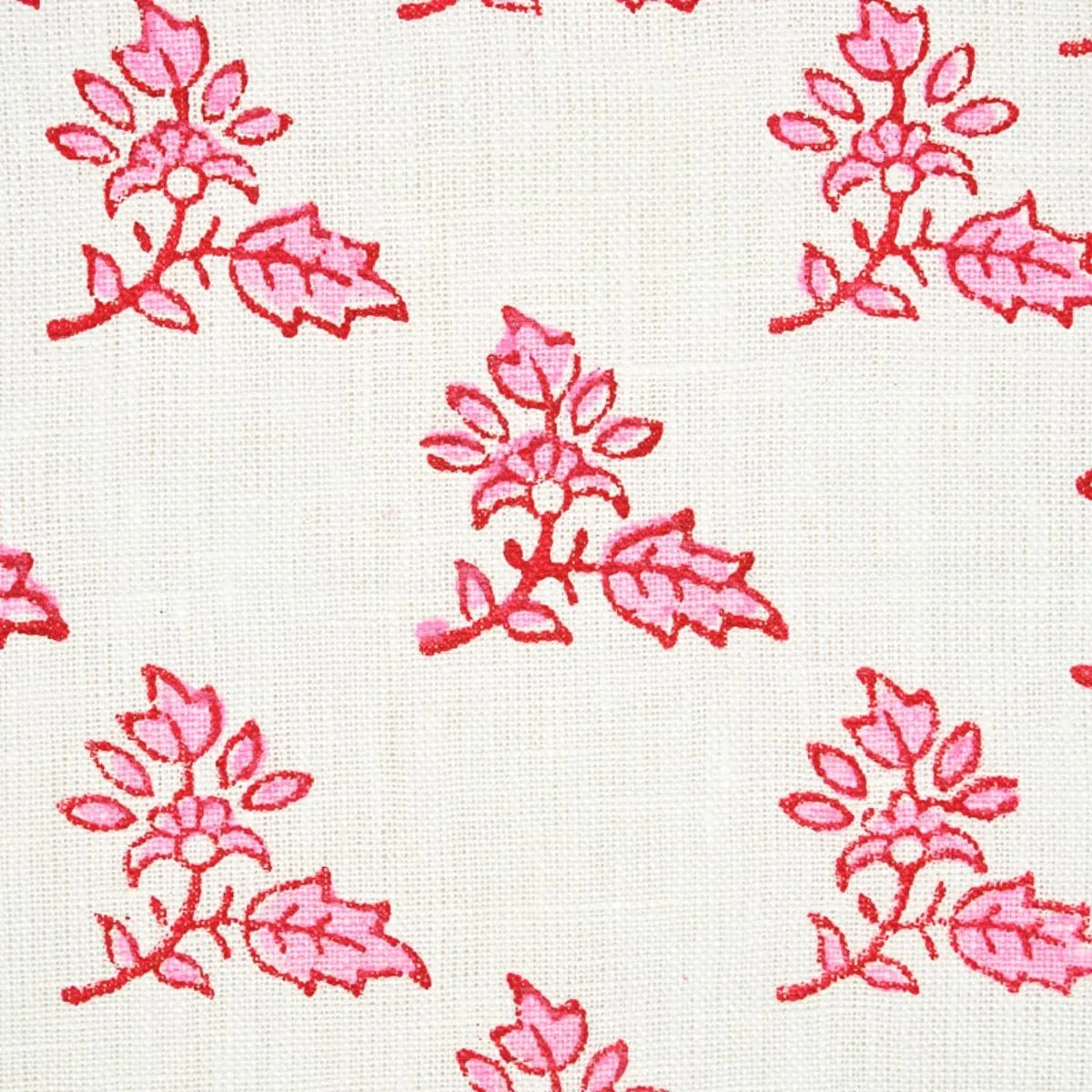 Schumacher 179332 Torbay Hand-Block Print Pink fabric swatch