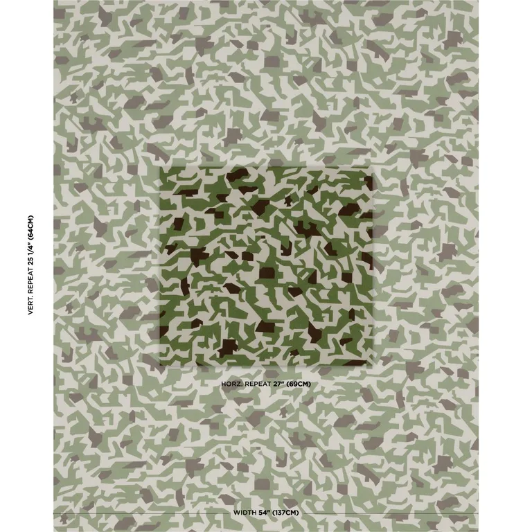 Schumacher 182350 Torrey Camo Indoor/Outdoor Forest fabric swatch