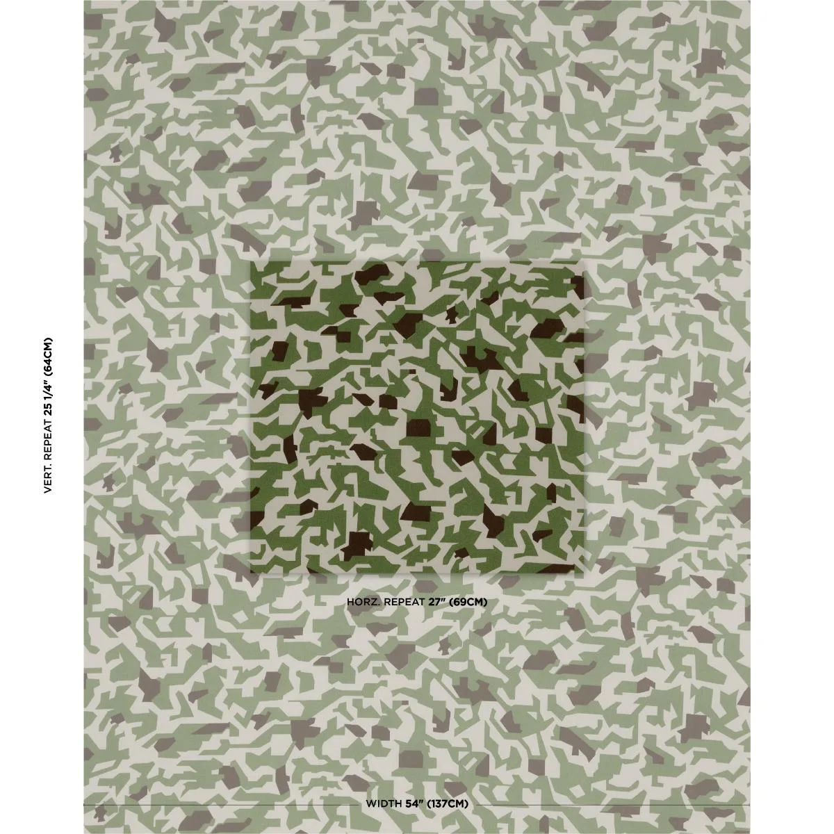 Schumacher 182350 Torrey Camo Indoor/Outdoor Forest fabric swatch