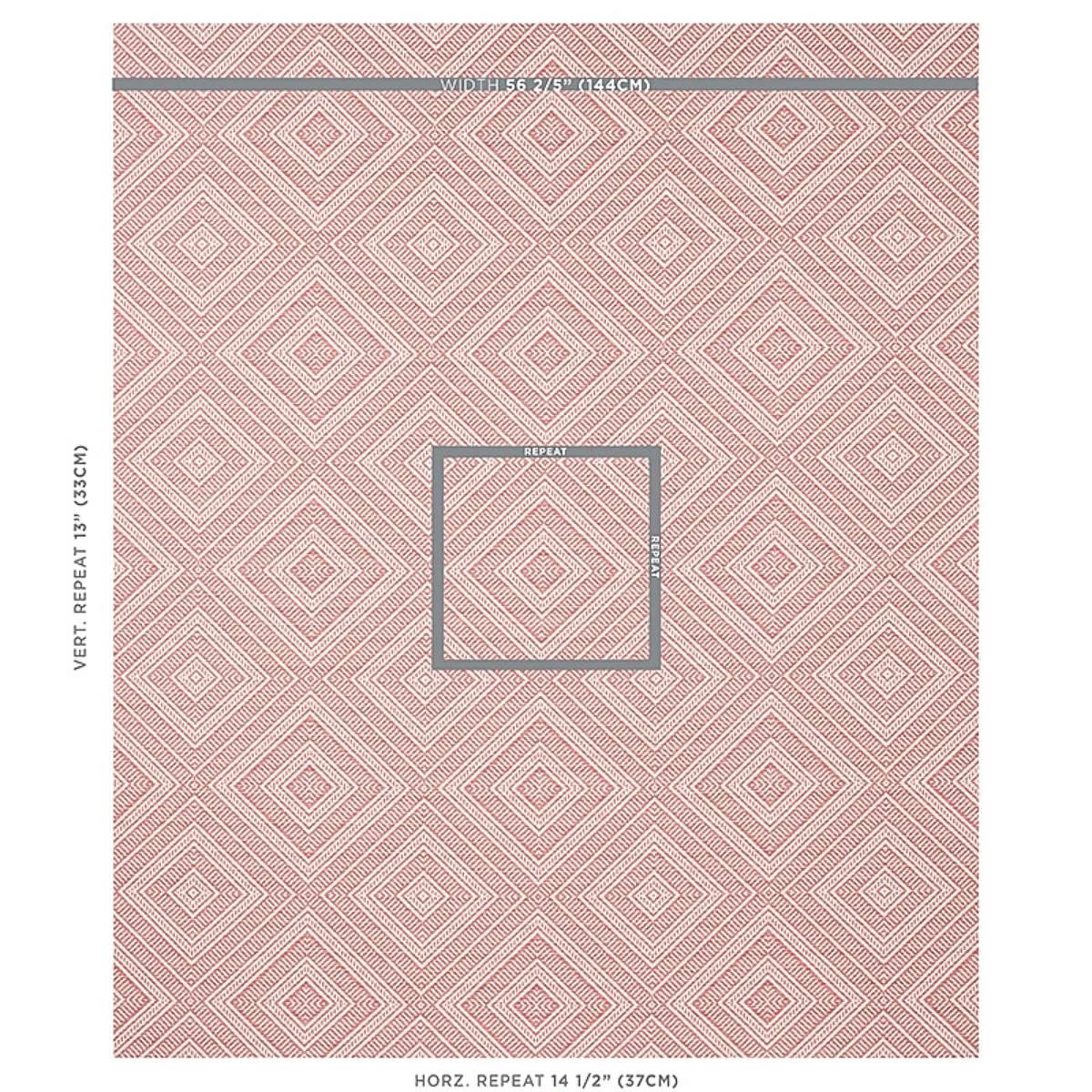 Schumacher 62847 Tortola Indoor/Outdoor Coral fabric swatch