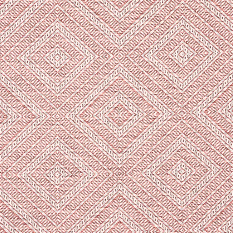 Schumacher 62847 Tortola Indoor/Outdoor Coral fabric swatch