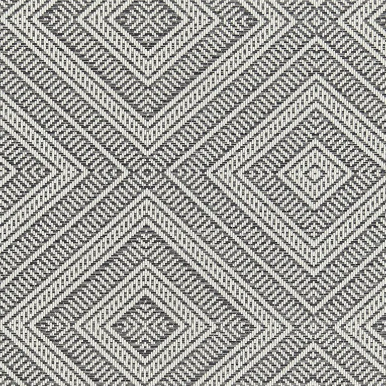 Schumacher 62844 Tortola Indoor/Outdoor Oxford Grey fabric swatch
