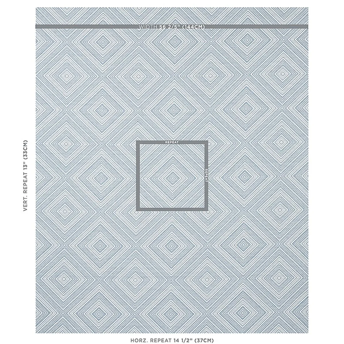 Schumacher 62845 Tortola Indoor/Outdoor Sky fabric swatch