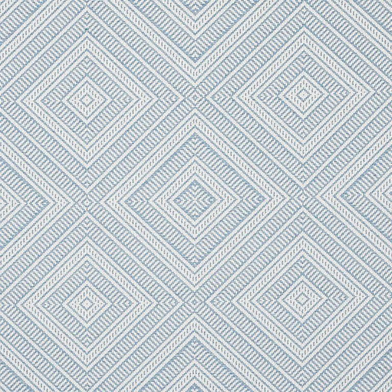 Schumacher 62845 Tortola Indoor/Outdoor Sky fabric swatch