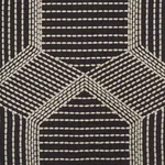Schumacher 73202 Tortuga Embroidery Black fabric swatch