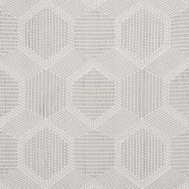 Schumacher 73201 Tortuga Embroidery Grey fabric swatch