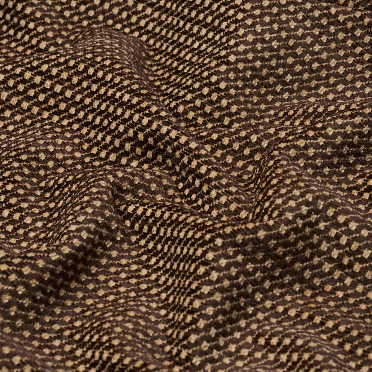 Schumacher 54376 Toscana Brown fabric swatch