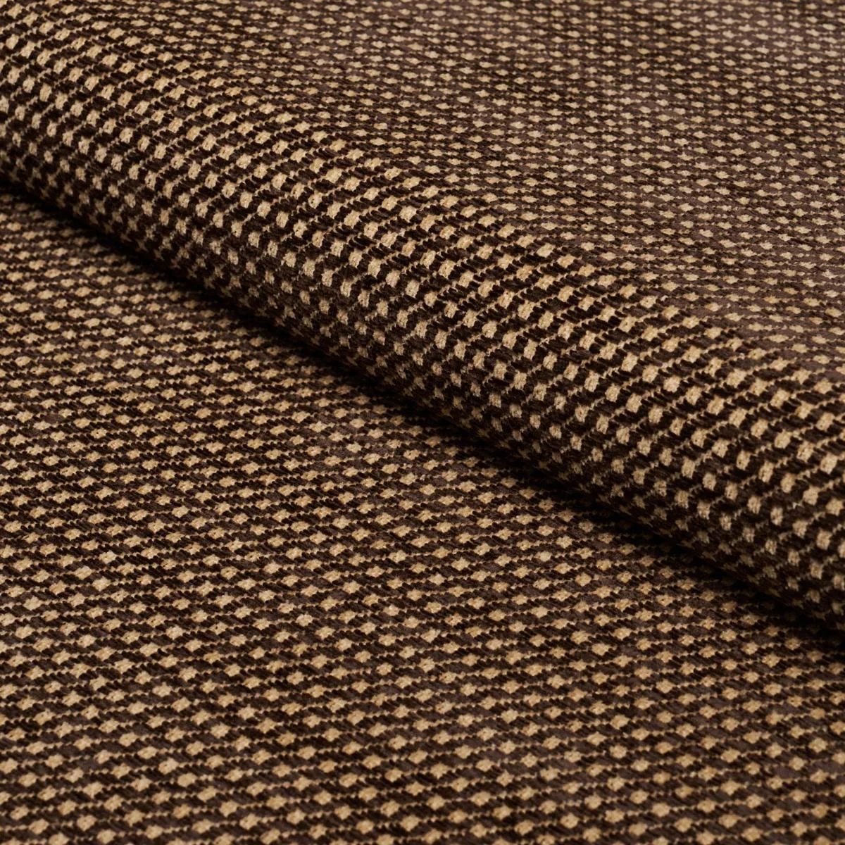 Schumacher 54376 Toscana Brown fabric swatch