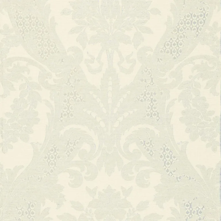 Schumacher 66341 Toscana Linen Damask Powder Blue fabric swatch